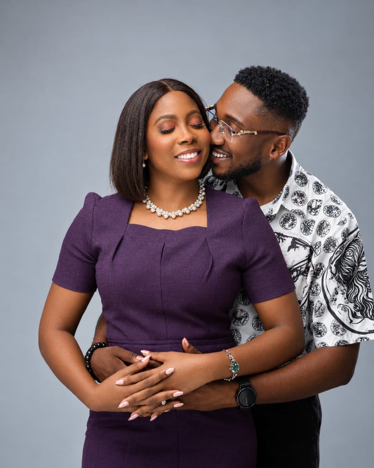 Ngozi & Sorbari intimate embrace